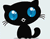 עיניים כחולות חתול שחור