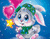 Cute Bunny And Balloons